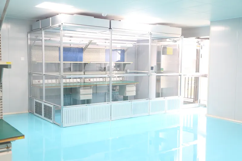 Clean assembly enclosure in the production facility